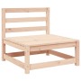 Juego de muebles de jardín 3 piezas madera maciza de pino