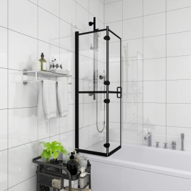 Faltbare Duschwand aus schwarzem ESG-Glas 120x140 cm von vidaXL, Duschtüren - Ref: Foro24-150820, Preis: 152,58 €, Rabatt: %