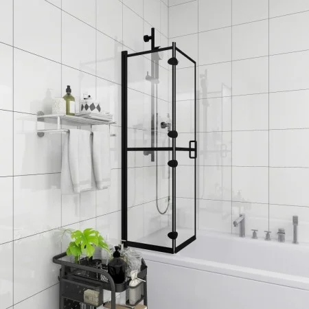 Mampara de ducha plegable ESG negro 120x140 cm by vidaXL, shower doors - Ref: Foro24-150820, Price: 150,17 €, Discount: %