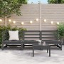 Muebles de jardín 3 piezas gris madera de pino maciza