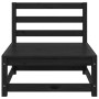 Juego de muebles de jardín 3 piezas negro madera maciza de pino