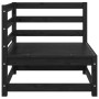 Juego de muebles de jardín 3 piezas negro madera maciza de pino