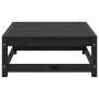 Juego de muebles de jardín 3 pzas y cojines negro madera pino