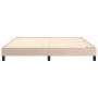 Estructura de cama de cuero sintético capuchino 180x200 cm