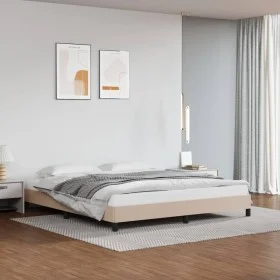 Cappuccino synthetic leather bed frame 180x200 cm by vidaXL, Beds and slatted bases - Ref: Foro24-346921, Price: 111,21 €, Di...