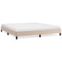 Estructura de cama de cuero sintético capuchino 180x200 cm