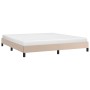 Estructura de cama de cuero sintético capuchino 180x200 cm