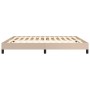 Estructura de cama de cuero sintético capuchino 180x200 cm