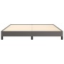 Estructura de cama de cuero sintético gris 160x200 cm