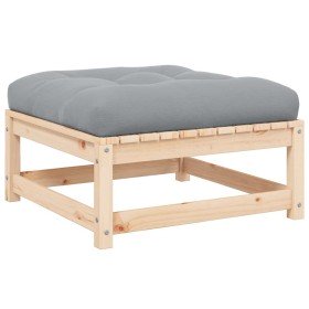 Taburetes de jardín con cojines madera maciza de pino Taburetes de jardín con cojines madera maciza de pino