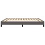 Estructura de cama de cuero sintético gris 160x200 cm