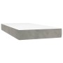 Box spring bed with light gray velvet mattress 90x190 cm by vidaXL, Beds and slatted bases - Ref: Foro24-3127463, Price: 305,...