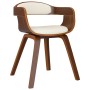 Esszimmerstuhl aus Kunstleder und gebogener Holzcreme von vidaXL, Essstühle - Ref: Foro24-3092372, Preis: 180,28 €, Rabatt: %