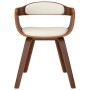 Esszimmerstuhl aus Kunstleder und gebogener Holzcreme von vidaXL, Essstühle - Ref: Foro24-3092372, Preis: 180,28 €, Rabatt: %