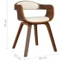 Esszimmerstuhl aus Kunstleder und gebogener Holzcreme von vidaXL, Essstühle - Ref: Foro24-3092372, Preis: 180,28 €, Rabatt: %