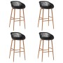 High table and bar stools 5 pieces black and white by vidaXL, Furniture sets for kitchens and dining rooms - Ref: Foro24-3057...