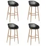 High table and bar stools 5 pieces black and white by vidaXL, Furniture sets for kitchens and dining rooms - Ref: Foro24-3057...