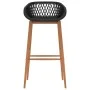 High table and bar stools 5 pieces black and white by vidaXL, Furniture sets for kitchens and dining rooms - Ref: Foro24-3057...