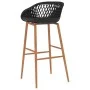 High table and bar stools 5 pieces black and white by vidaXL, Furniture sets for kitchens and dining rooms - Ref: Foro24-3057...