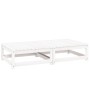 Taburetes de jardín con cojines blanco 2 uds madera maciza pino