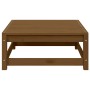 Taburetes de jardín con cojines 2 uds madera pino marrón miel
