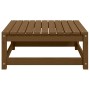 Taburetes de jardín con cojines 2 uds madera pino marrón miel