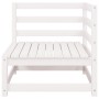 Set de muebles de jardín 2 pzas con cojines madera pino blanco