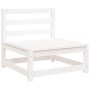 Set de muebles de jardín 2 pzas con cojines madera pino blanco