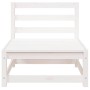 Set de muebles de jardín 2 pzas con cojines madera pino blanco