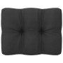 Set de muebles de jardín 2 pzas con cojines madera pino blanco