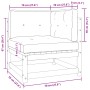 Set de muebles de jardín 2 pzas con cojines madera pino blanco