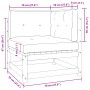 Set de muebles de jardín 2 pzas cojines madera pino marrón miel