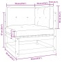 Set de muebles de jardín 2 piezas con cojines madera de pino