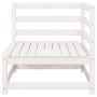 Set de muebles de jardín 2 pzas con cojines madera pino blanco