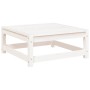 Set de muebles de jardín 2 pzas con cojines madera pino blanco
