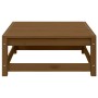 Set de muebles de jardín 2 pzas cojines madera pino marrón miel