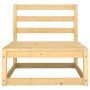 Juego de muebles de jardín 2 pzas y cojines madera pino maciza