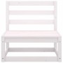 Set de muebles de jardín 2 pzas con cojines madera pino blanco