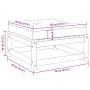 Set de muebles de jardín 2 pzas con cojines madera pino negro