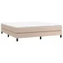 Box spring bed with cappuccino synthetic leather mattress 180x200cm by vidaXL, Beds and slatted bases - Ref: Foro24-3144278, ...