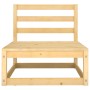Juego de muebles de jardín 2 pzas y cojines madera pino maciza