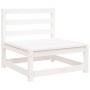 Set de muebles de jardín 2 pzas con cojines madera pino blanco