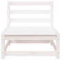 Set de muebles de jardín 2 pzas con cojines madera pino blanco