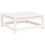 Set de muebles de jardín 2 pzas con cojines madera pino blanco