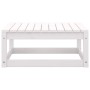 Set de muebles de jardín 3 pzas con cojines madera pino blanco