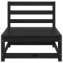 Set de muebles de jardín 3 pzas con cojines madera pino negro