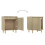 Mesitas de noche 2 uds con patas madera roble Sonoma 40x30x50cm