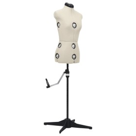 Verstellbare Schneiderpuppe für Damen, cremefarben, Größe S 33-40 von vidaXL, Galanten in der Nacht - Ref: Foro24-288484, Pre...