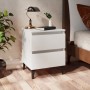 Mesitas de noche 2 uds madera contrachapada blanco 40x35x50 cm en Mesitas de noche | Comprar online en Foro24