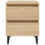 Mesita de noche madera contrachapada roble Sonoma 40x35x50 cm